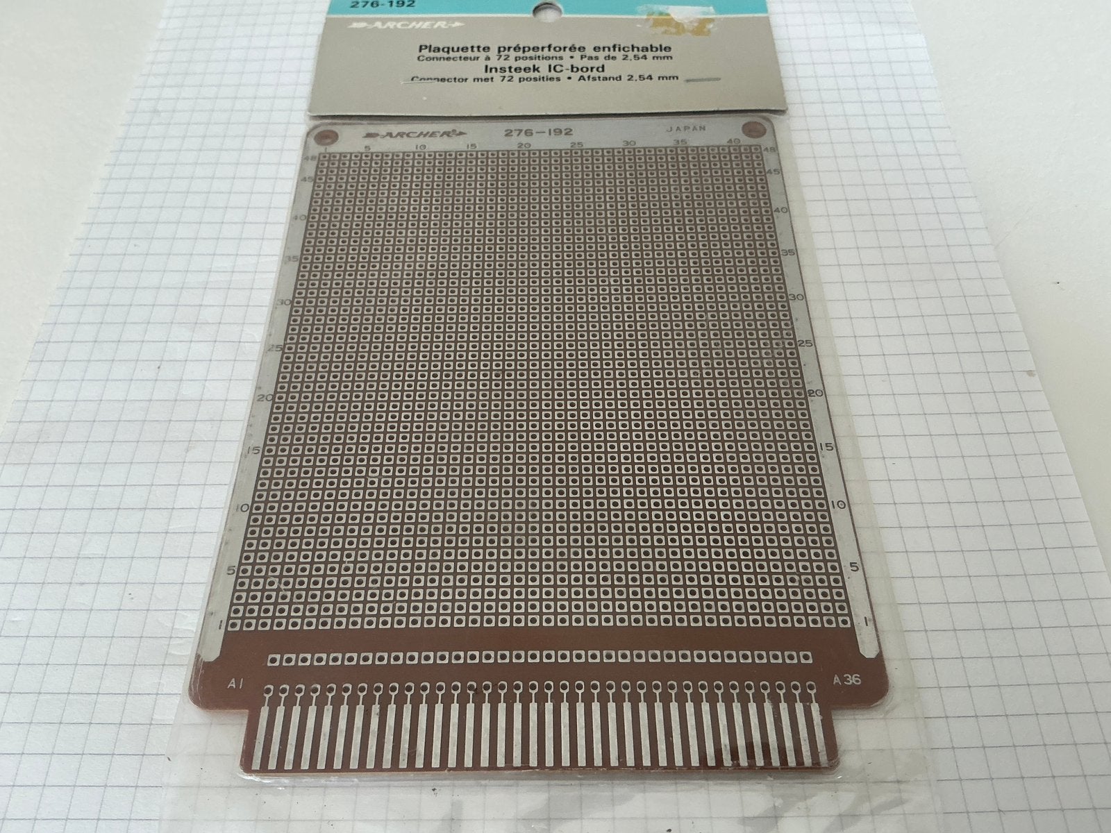 Insteek IC-bord 72 pins connector afstand 2,54, Ophalen of Verzenden, Zo goed als nieuw, NA, NA