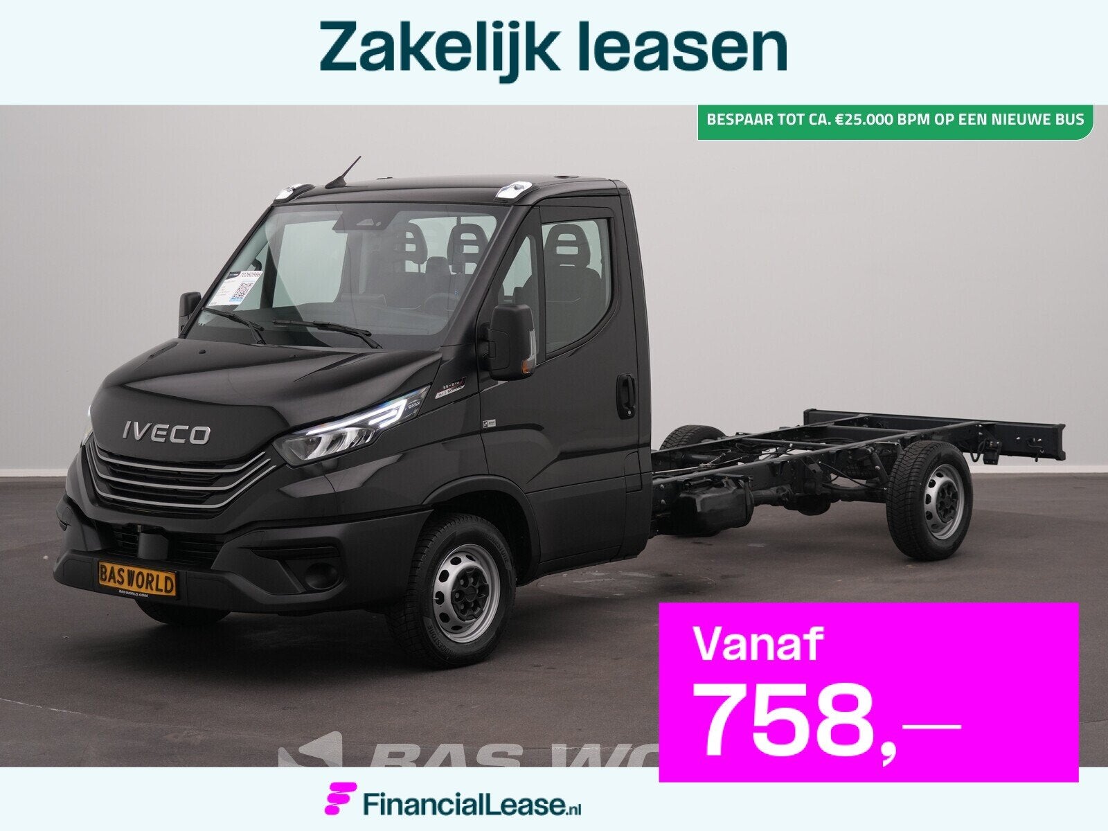 Iveco Daily 35S21 BPM VRIJ! 3.0L Automaat BPM VRIJ Chassis C, Automaat, Stof, Euro 6, 4 cilinders