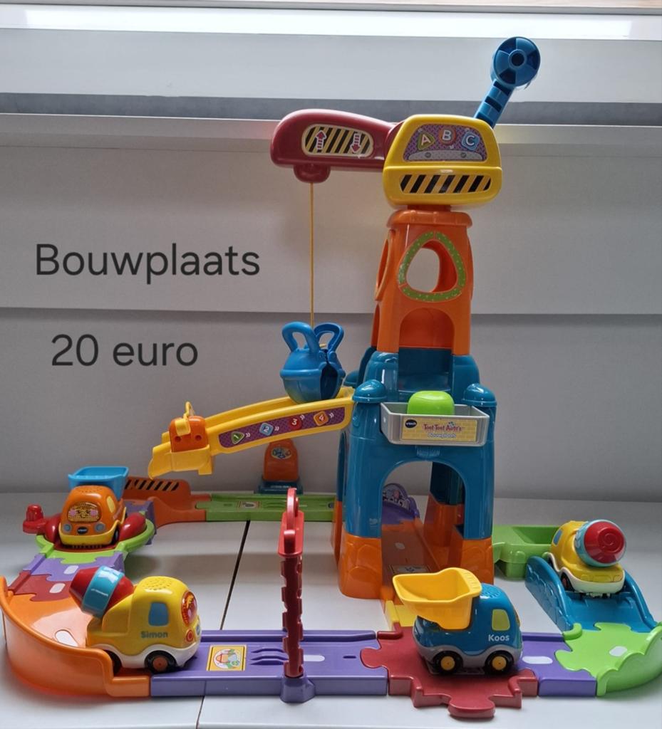 VTech Toet Toet Auto's Bouwplaats met voertuigen, Ophalen, Zo goed als nieuw, 2 tot 4 jaar