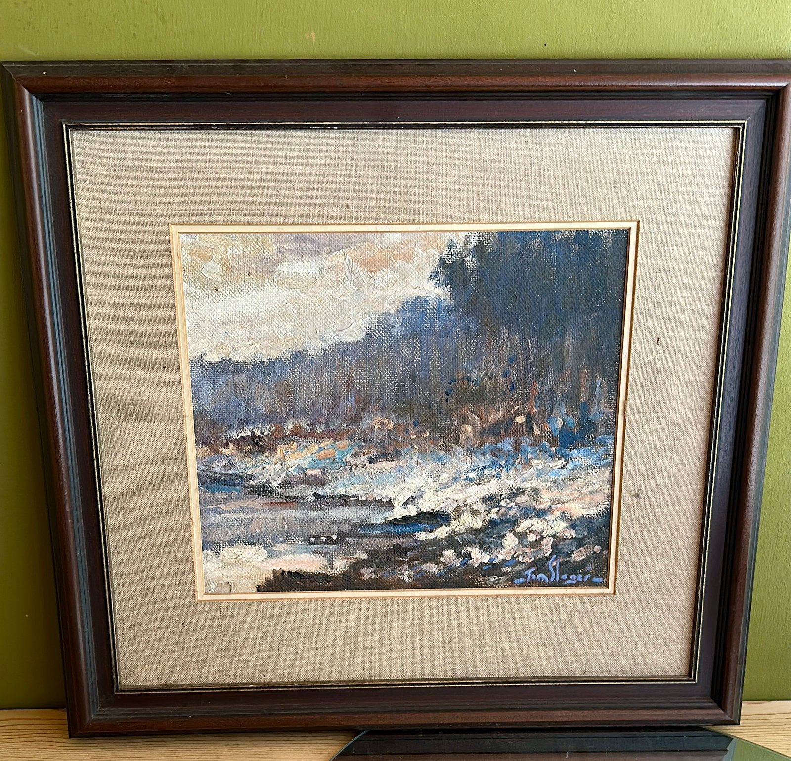 Tom Slager (1906 - 1994), Ophalen, Olieverf, Landschap