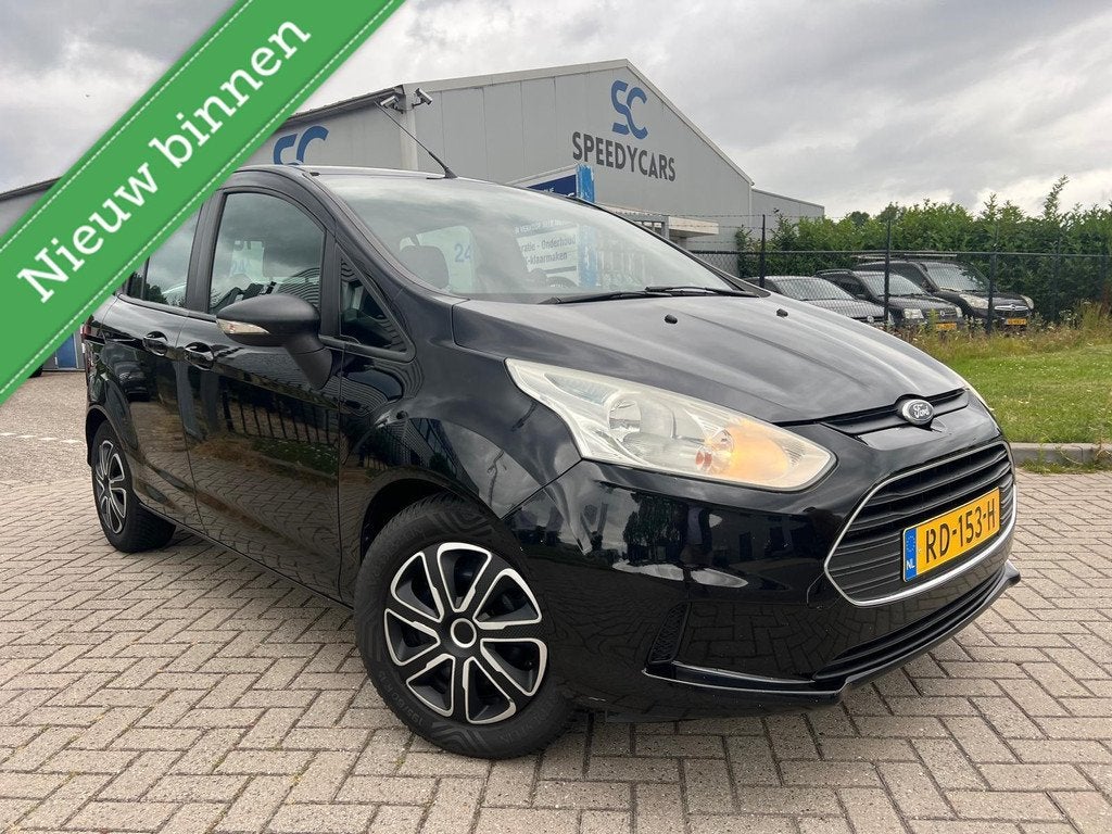 Ford B-Max 1.0 EcoBoost Trend Clima Trekhaak, Auto's, Ford, Voorwielaandrijving, Euro 5, Gebruikt, Zwart