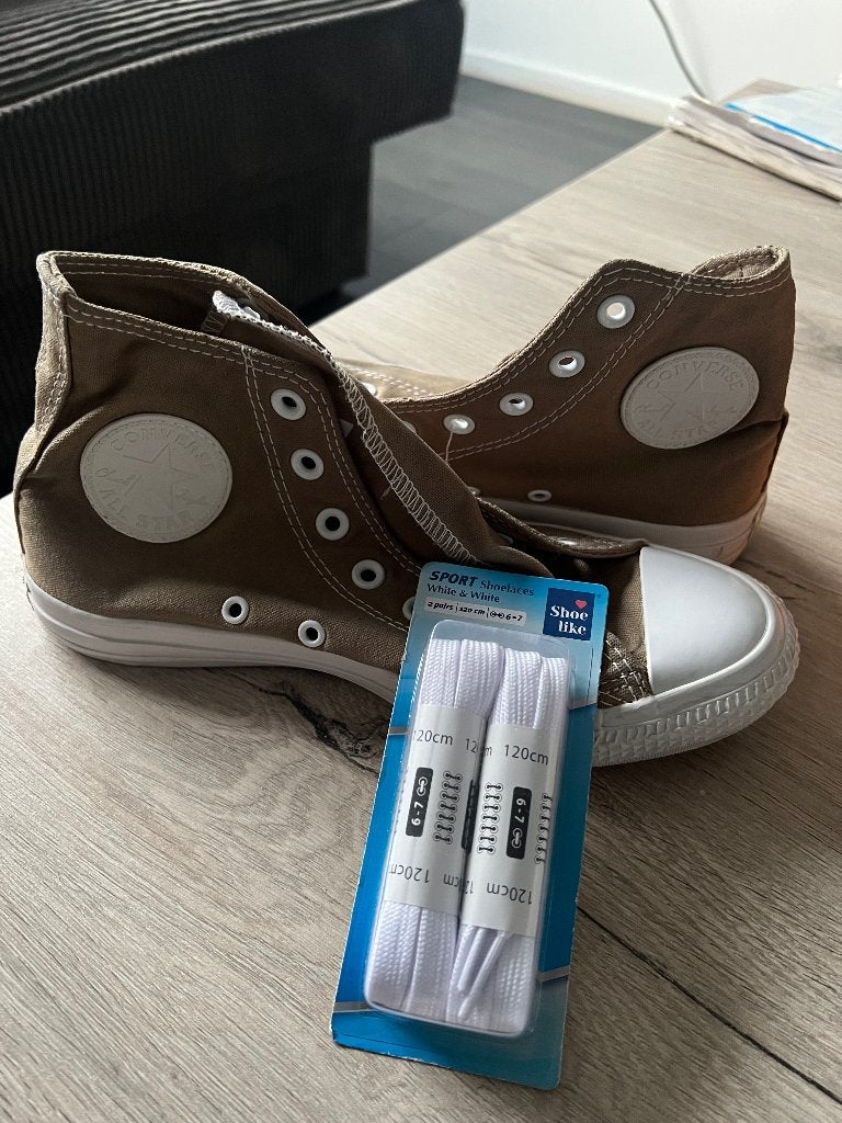 Converse Chuck Taylor All Star hoge sneakers, Bruin, Ophalen of Verzenden, Converse All Star, Gedragen
