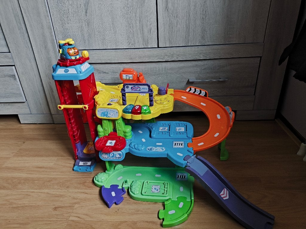 Toet Toet Auto Garage, brandweergarage en diverse auto's, Kinderen en Baby's, Speelgoed | Vtech, Ophalen, Gebruikt, 2 tot 4 jaar
