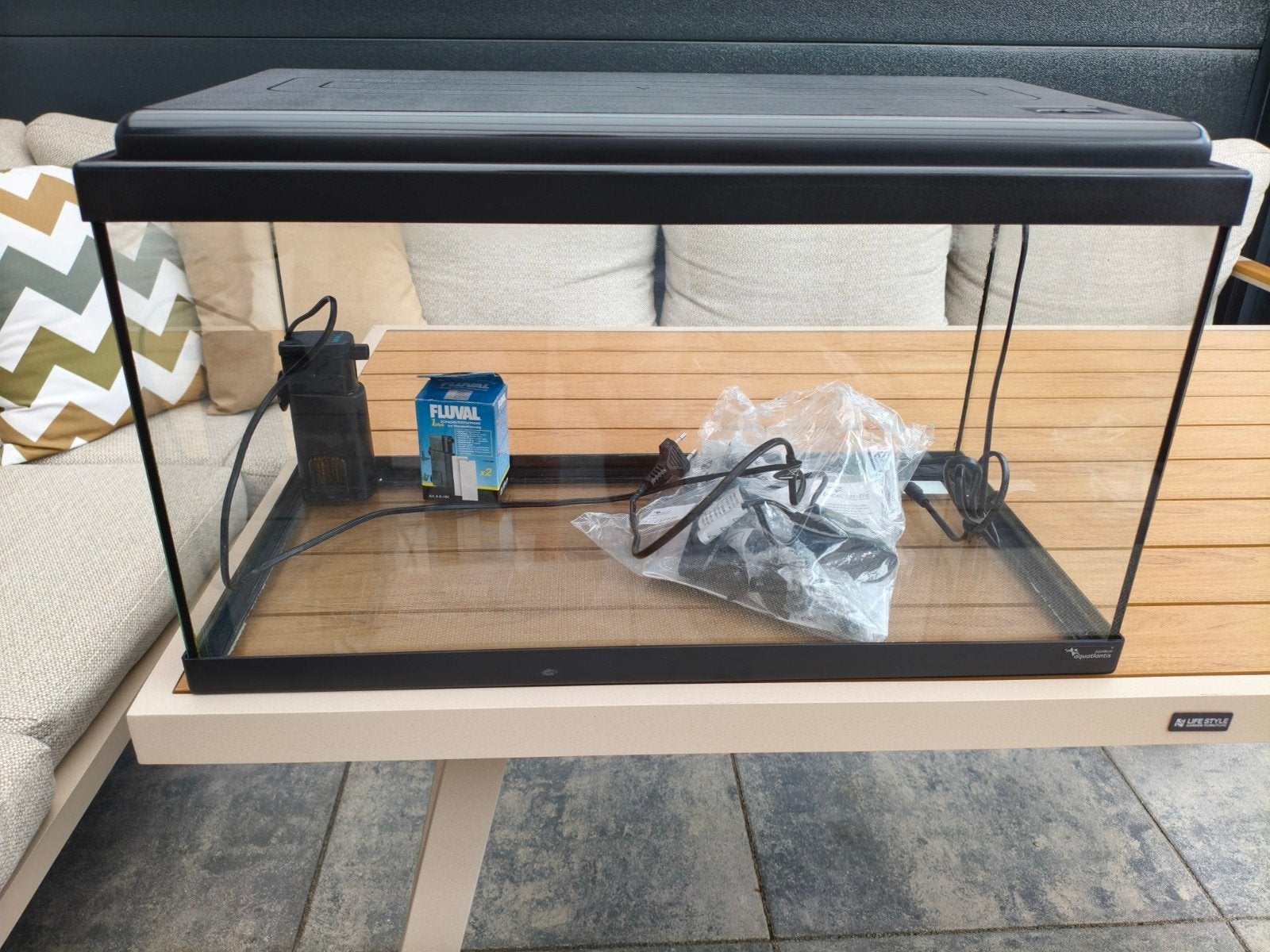 Zeer nette Aqualantis 60x30x30 aquarium compleet, Ophalen, Aquatlantis, Zo goed als nieuw, Leeg aquarium