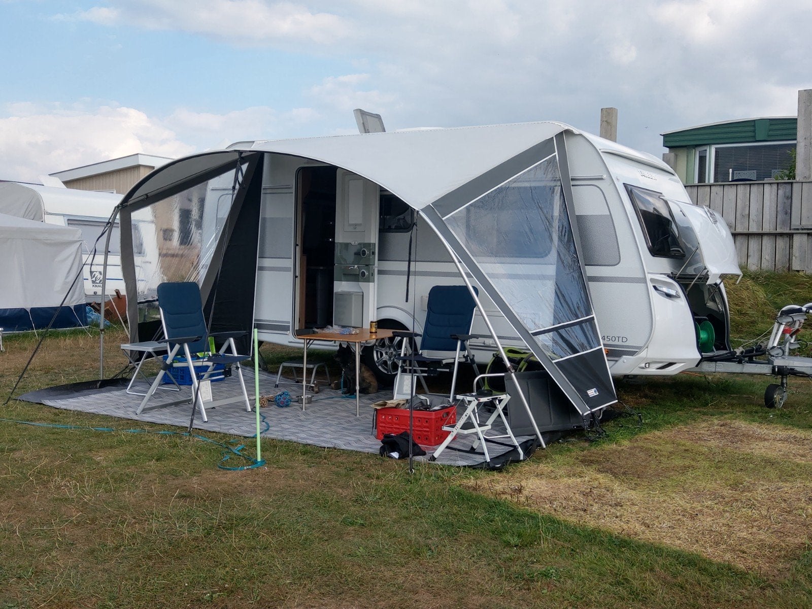Unico Siena 450 reisluifel,  stabiel en super snel opzetbaar, Caravans en Kamperen, Ophalen of Verzenden, Zo goed als nieuw