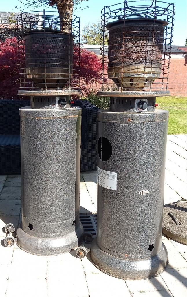 Terras verwarming heater 2x terras heaters verwarming, Tuin en Terras, Terrasverwarmers, Ophalen, Gebruikt