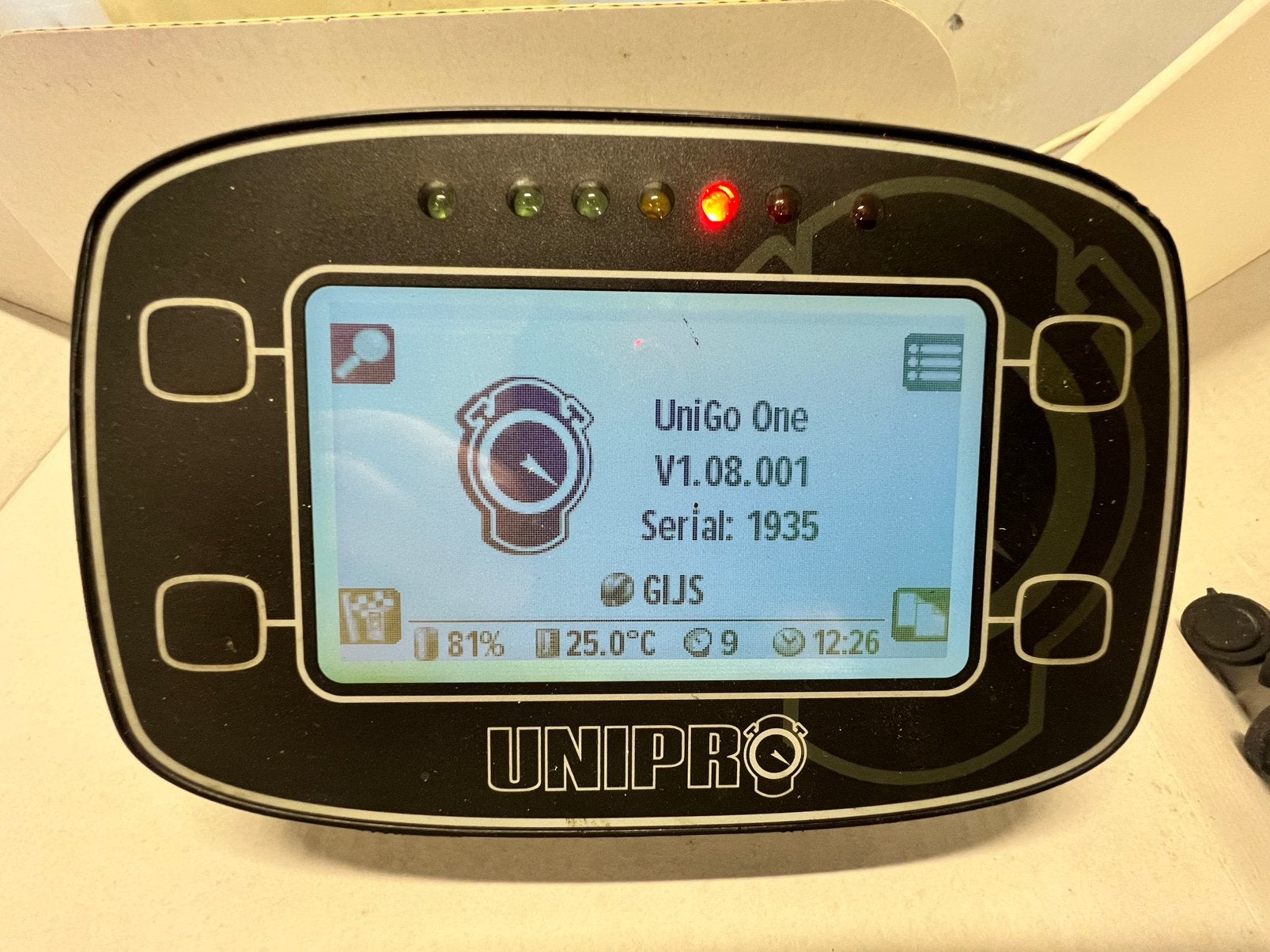 Unigo one laptimer met sensoren en kabel, Ophalen of Verzenden, Zo goed als nieuw, Kart