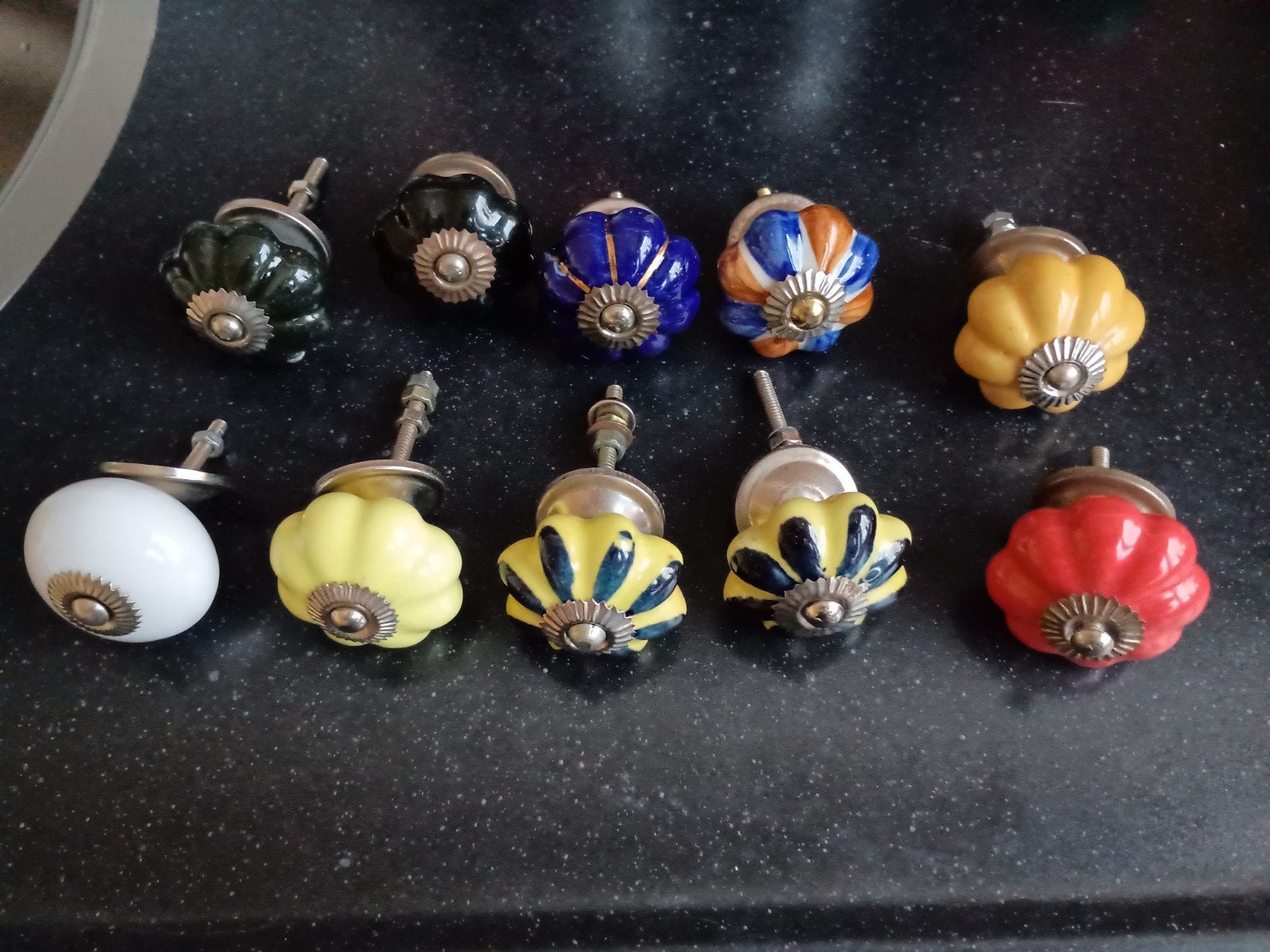 10 stuks keramische knoppen voor meubels, Ophalen of Verzenden, Gebruikt