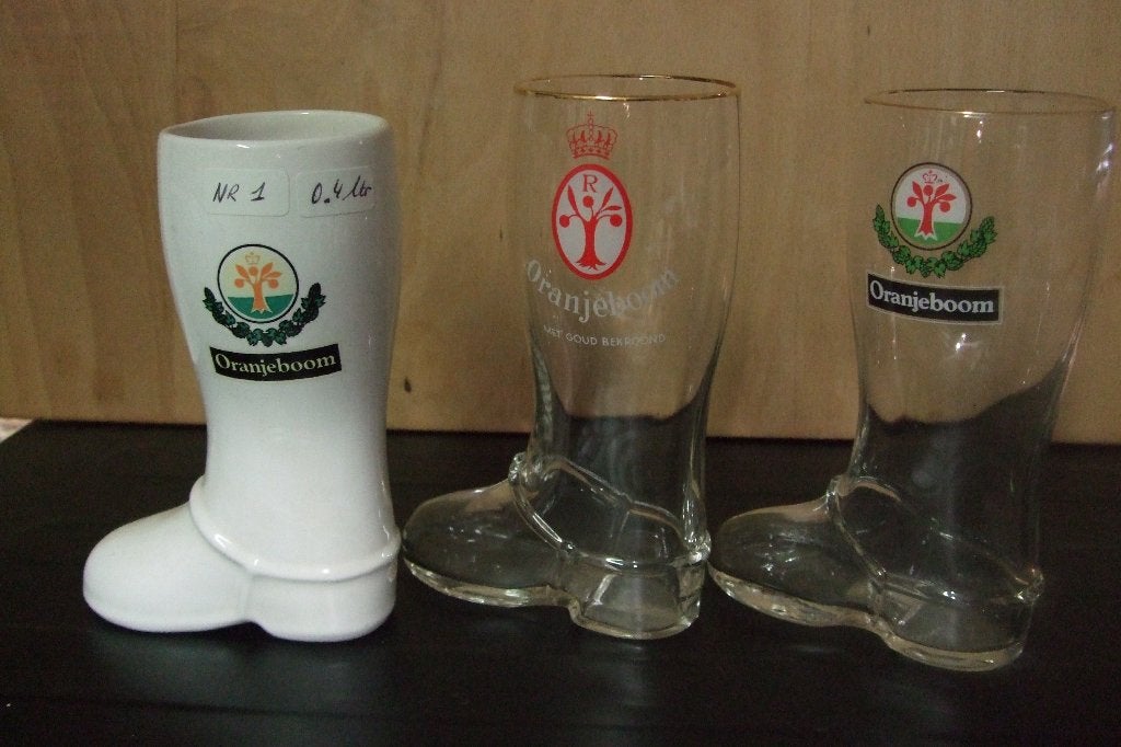 Oranjeboom bier laarsjesset (nr.4), Verzamelen, Ophalen of Verzenden, Nieuw, Glas of Glazen, Oranjeboom