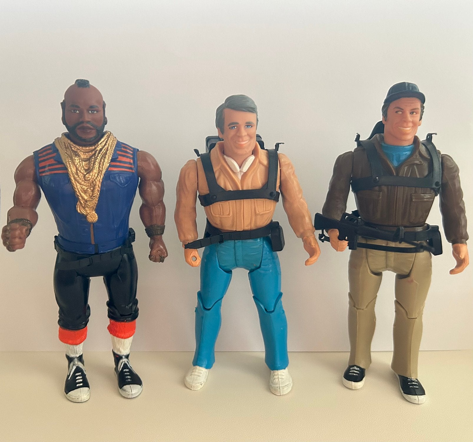 The A-Team Figuren Set (1983 Galoob) - BA, Hannibal, Murdock, Ophalen of Verzenden, Gebruikt