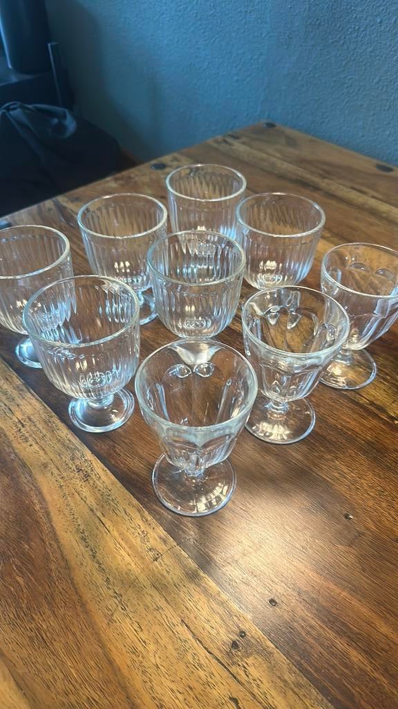Ijscoupés glas en, Verzamelen, Glas en Borrelglaasjes, Ophalen of Verzenden, Zo goed als nieuw, Overige typen