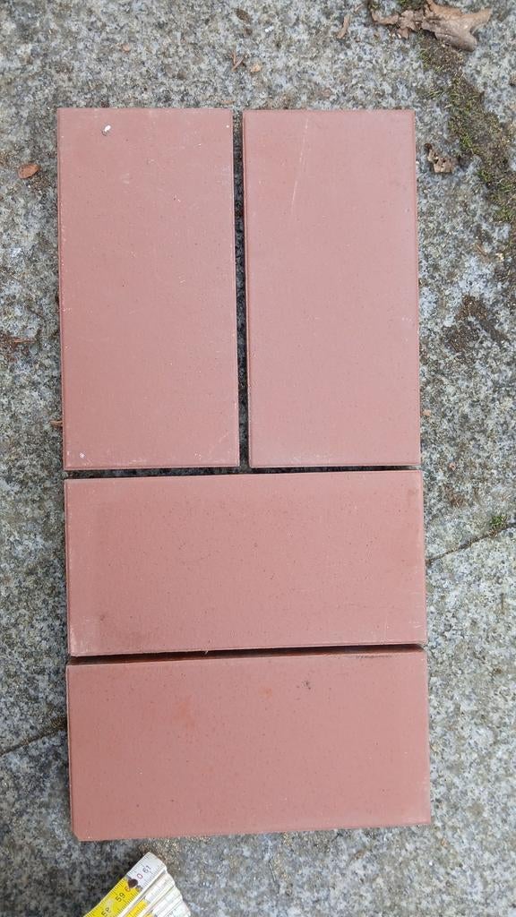 Rode plavuizen 95x195x20 mm - 218 stuks NOS, Doe-het-zelf en Verbouw, Tegels, Ophalen, Keramiek, Nieuw, Minder dan 20 cm