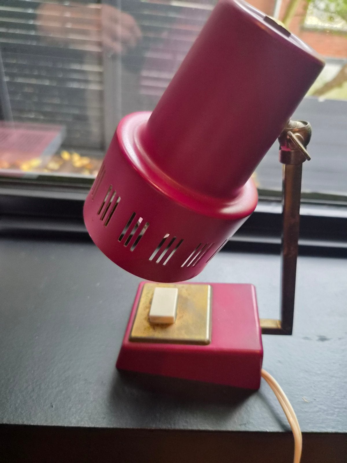 Vintage roze bureaulamp / tafellamp, Ophalen of Verzenden