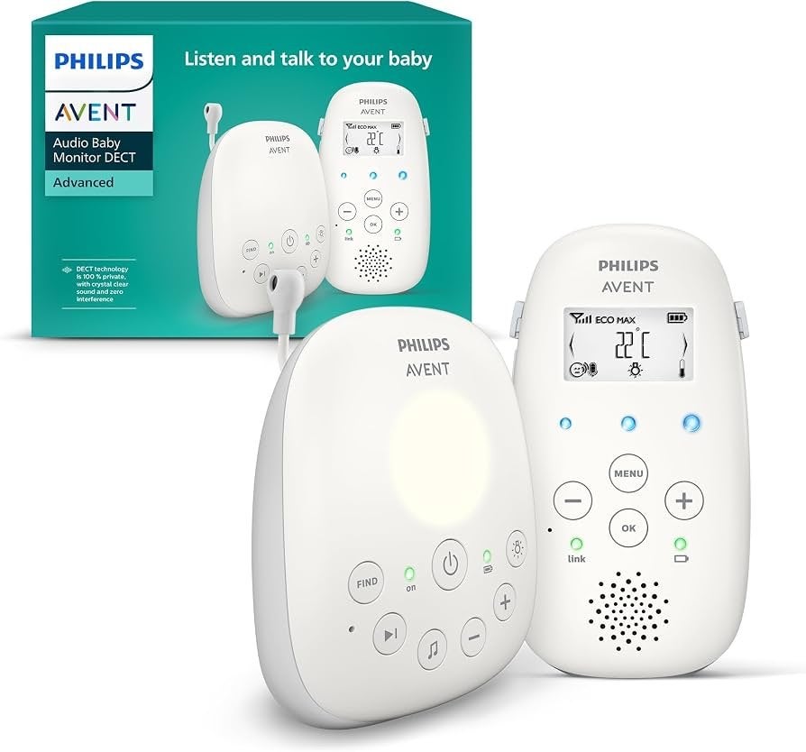Philips Avent DECT Babyfoon met Temperatuursensor en Slaapli, Ophalen of Verzenden, Nieuw, Minder dan 100 meter, Digitaal