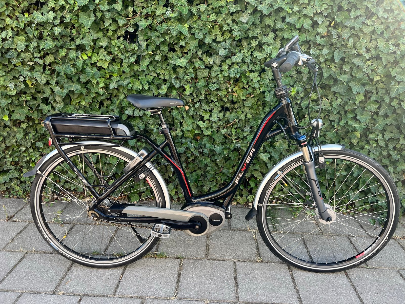 Flyer elektrische fiets met Bosch middenmoter, Fietsen en Brommers, Elektrische fietsen, Gebruikt, 51 tot 55 cm, 50 km per accu of meer
