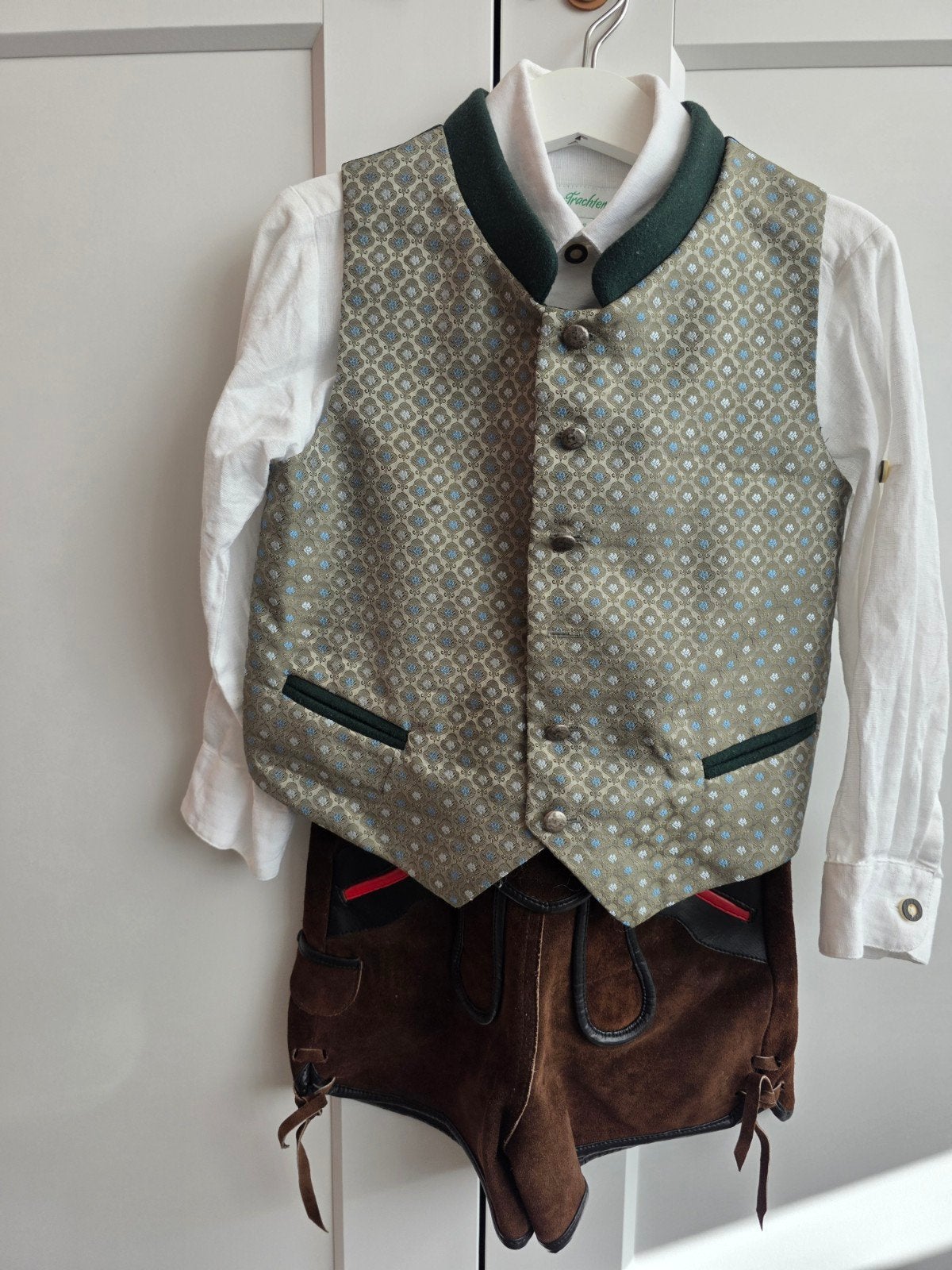 Lederhosen, blouse en Gilet, Ophalen of Verzenden, Isar-Trachten, Jongen, Overhemd of Blouse