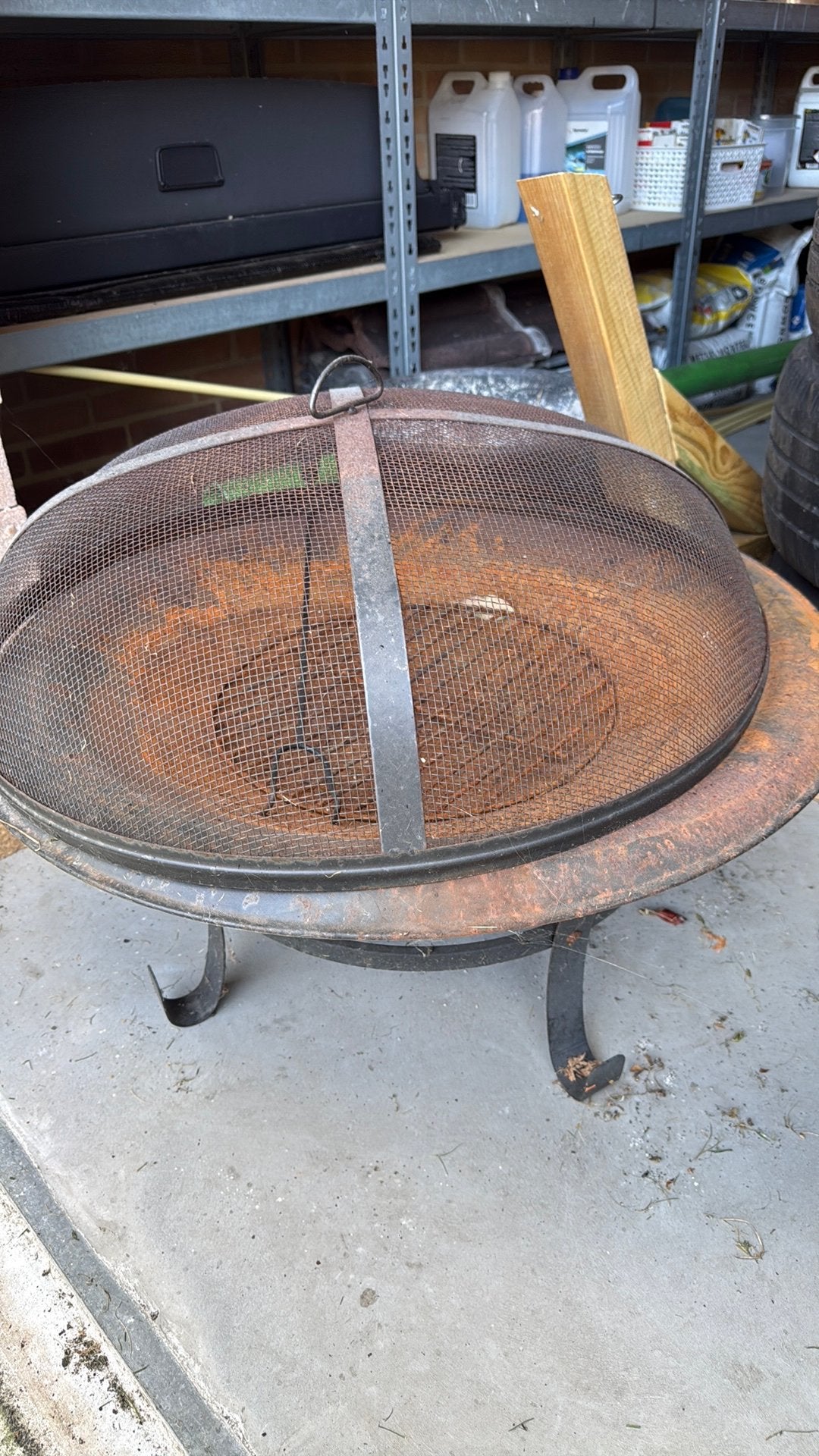 2x vuurkorf/ vuurschaal, Tuin en Terras, Ophalen, Gebruikt