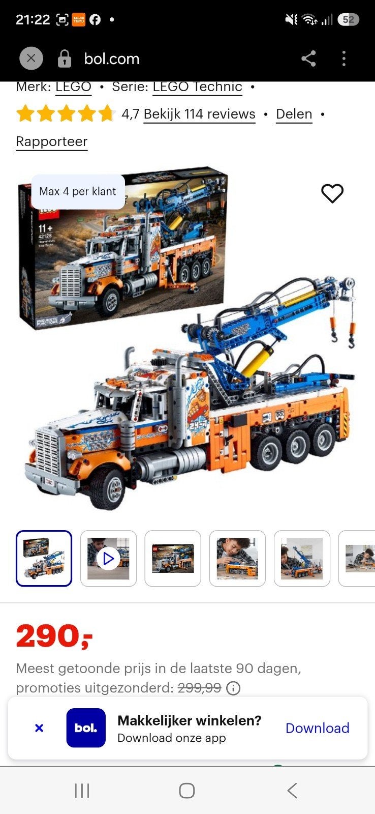 LEGO Technic Mack Anthem Vrachtwagen (42078), Ophalen, Zo goed als nieuw, Overige merken