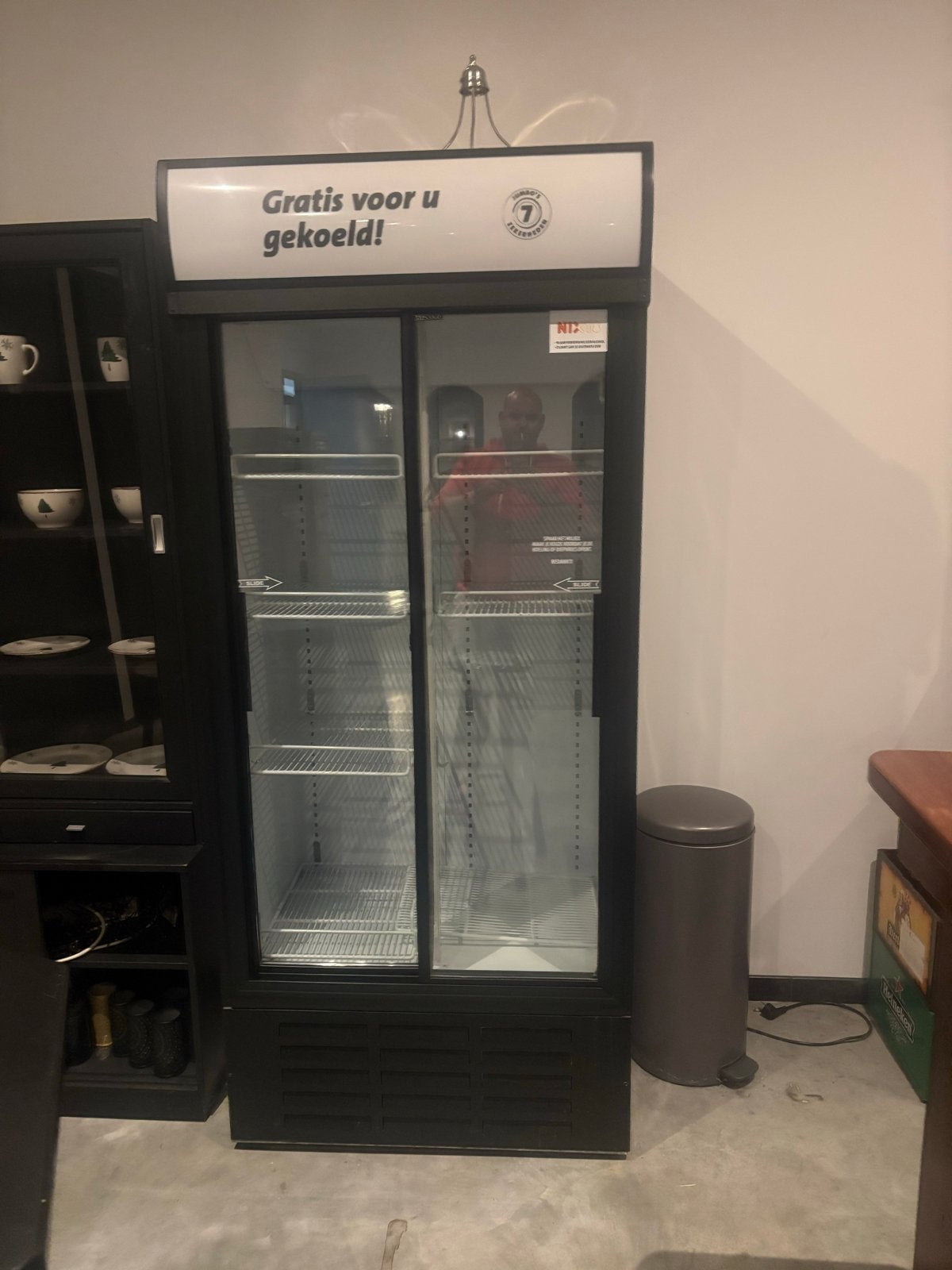 Dubbele Schuifdeur Horeca Koelkast - Perfect voor Dranken, Ophalen, Gebruikt