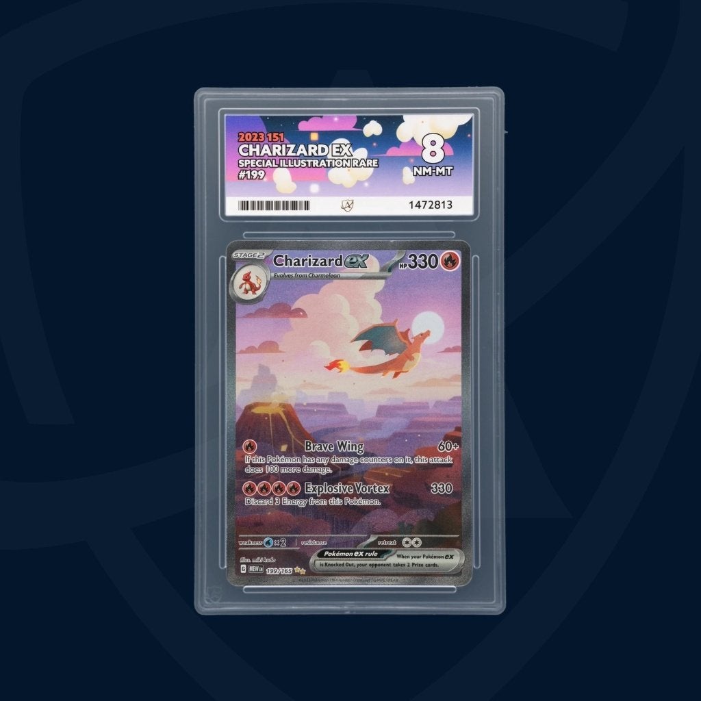 5x ACE Graded Pokémon (Charizard ex 151), Ophalen of Verzenden, Zo goed als nieuw, Meerdere kaarten