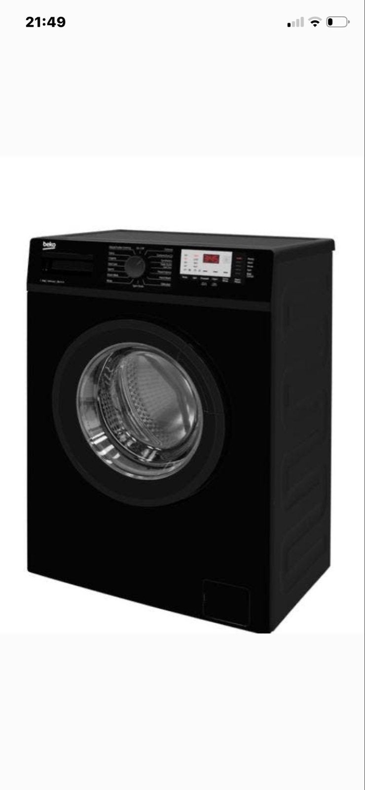 Beko Wasmachine Zwart -, Witgoed en Apparatuur, Ophalen, Zo goed als nieuw, Voorlader, Kort programma