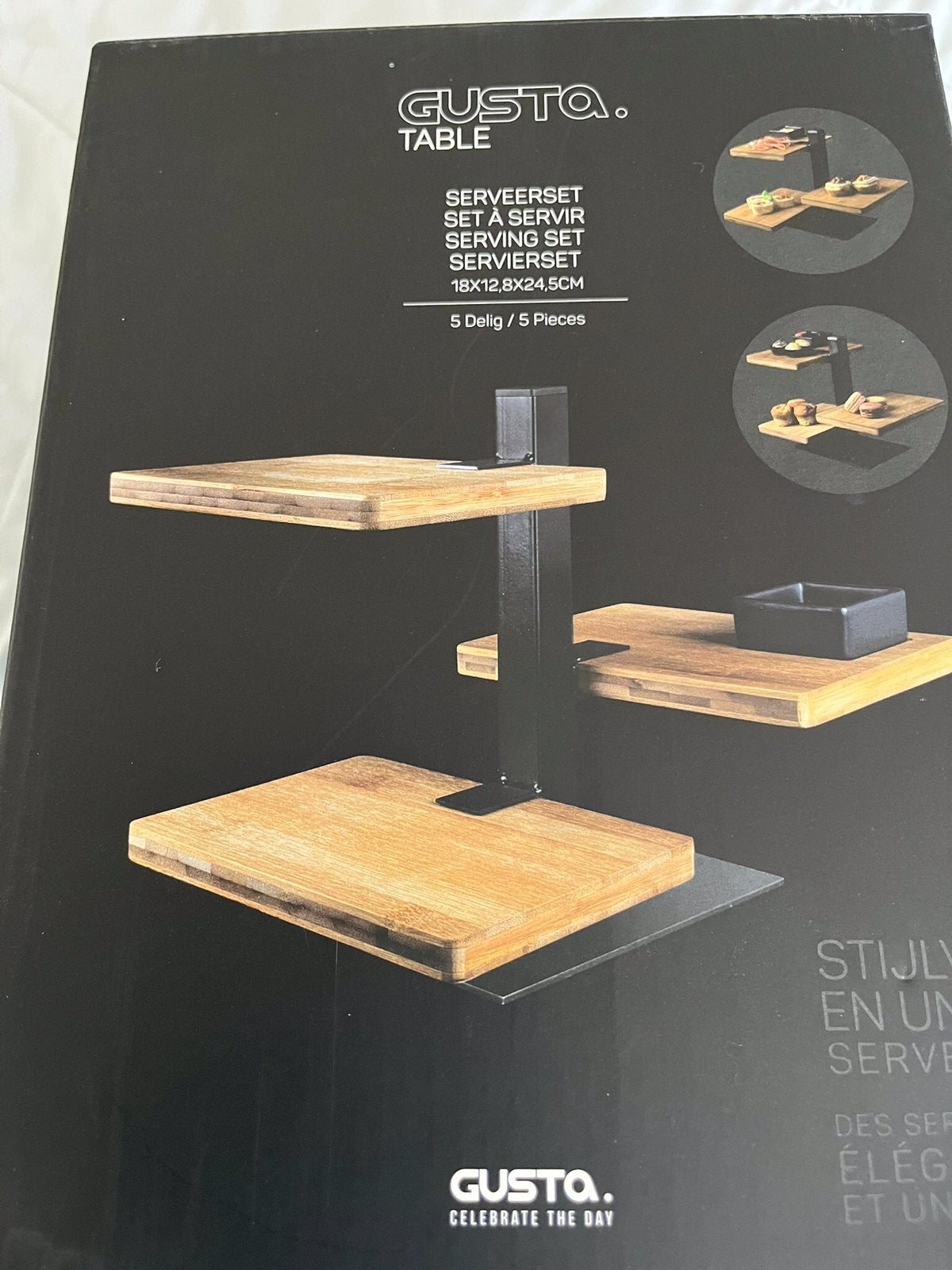 Gusta Serveertoren Nieuw in doos, Huis en Inrichting, Woonaccessoires | Etagères, Verzenden, Nieuw
