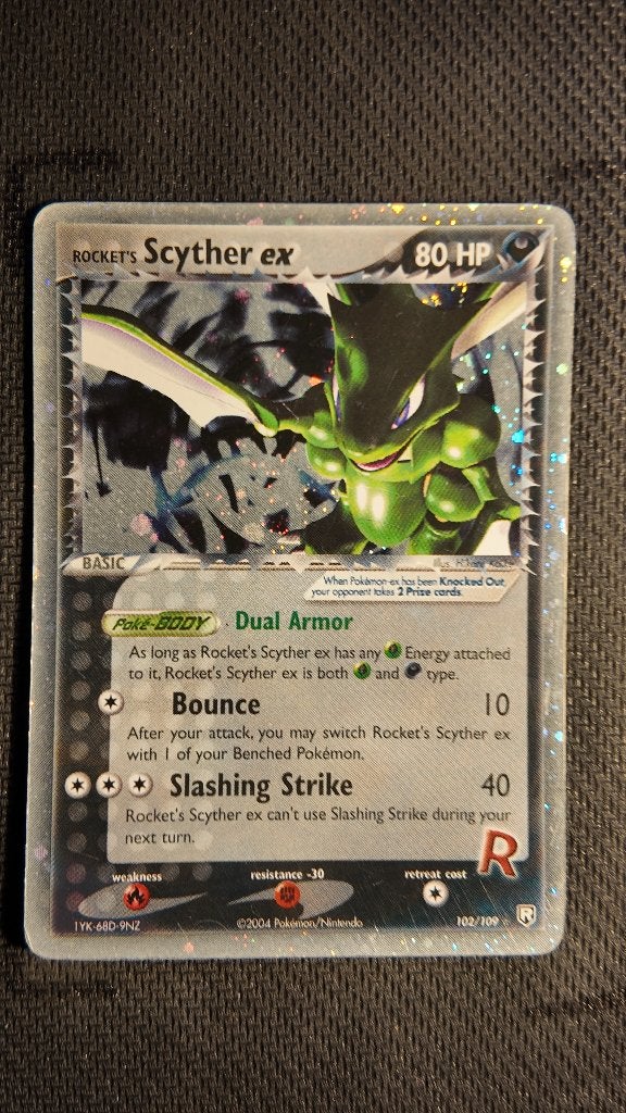 Rocket's Scyther ex 102 Team Rocket Returns | Pokemon kaart, Ophalen, Losse kaart, Foil