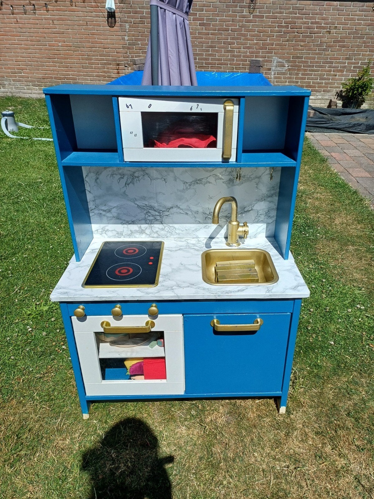 Ikea Duktig Speelkeuken - Blauw met Gouden Details, Ophalen, Gebruikt