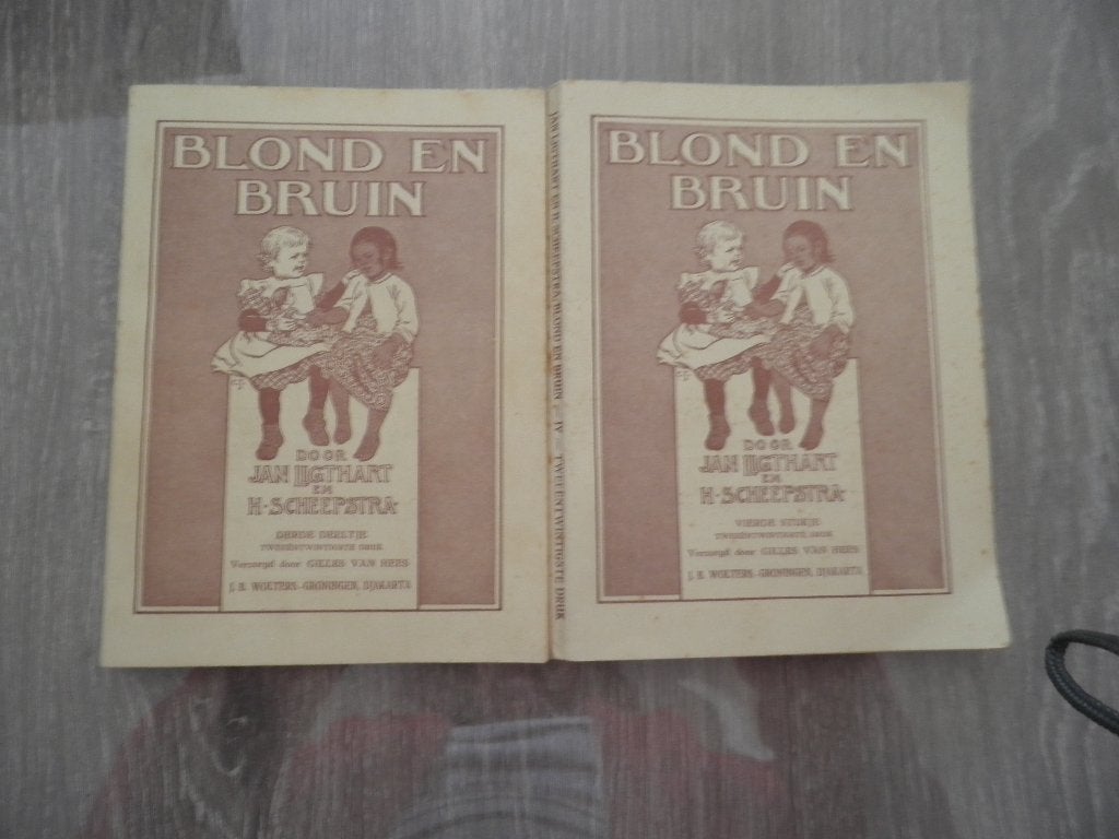 Blond en Bruin boekjes van Jan Ligthart en H.Scheepstra, Antiek en Kunst, Ophalen of Verzenden, Jan Ligthart en H. Scheepstra - Geïllustreerd Cornelis Jetses