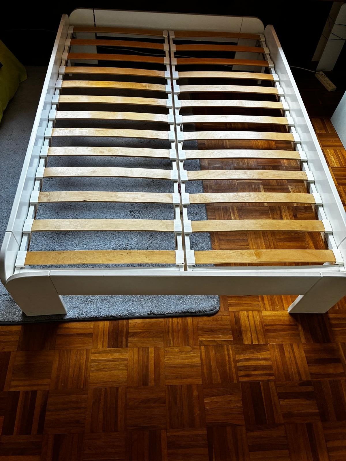 Bed 140x200, Ophalen, Wit, Tweepersoons, 140 cm