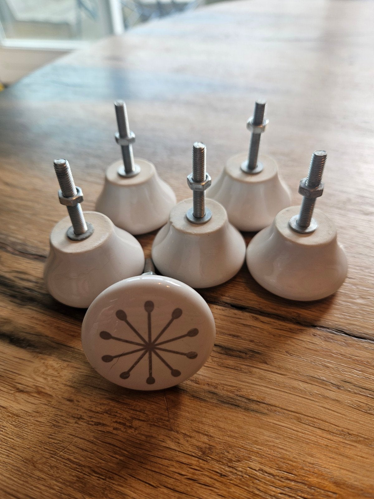 Set van 6 meubelknoppen voor commode of kast, Ophalen, Zo goed als nieuw