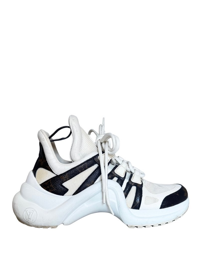Louis Vuitton Archlight White Monogram Sneakers, Ophalen, Wit, Louis Vuitton, Sneakers of Gympen