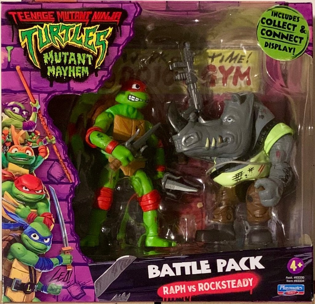 Raph & Rocksteady Battle Pack [TMNT Mutant Mayhem] Nieuw, Ophalen of Verzenden, Nieuw