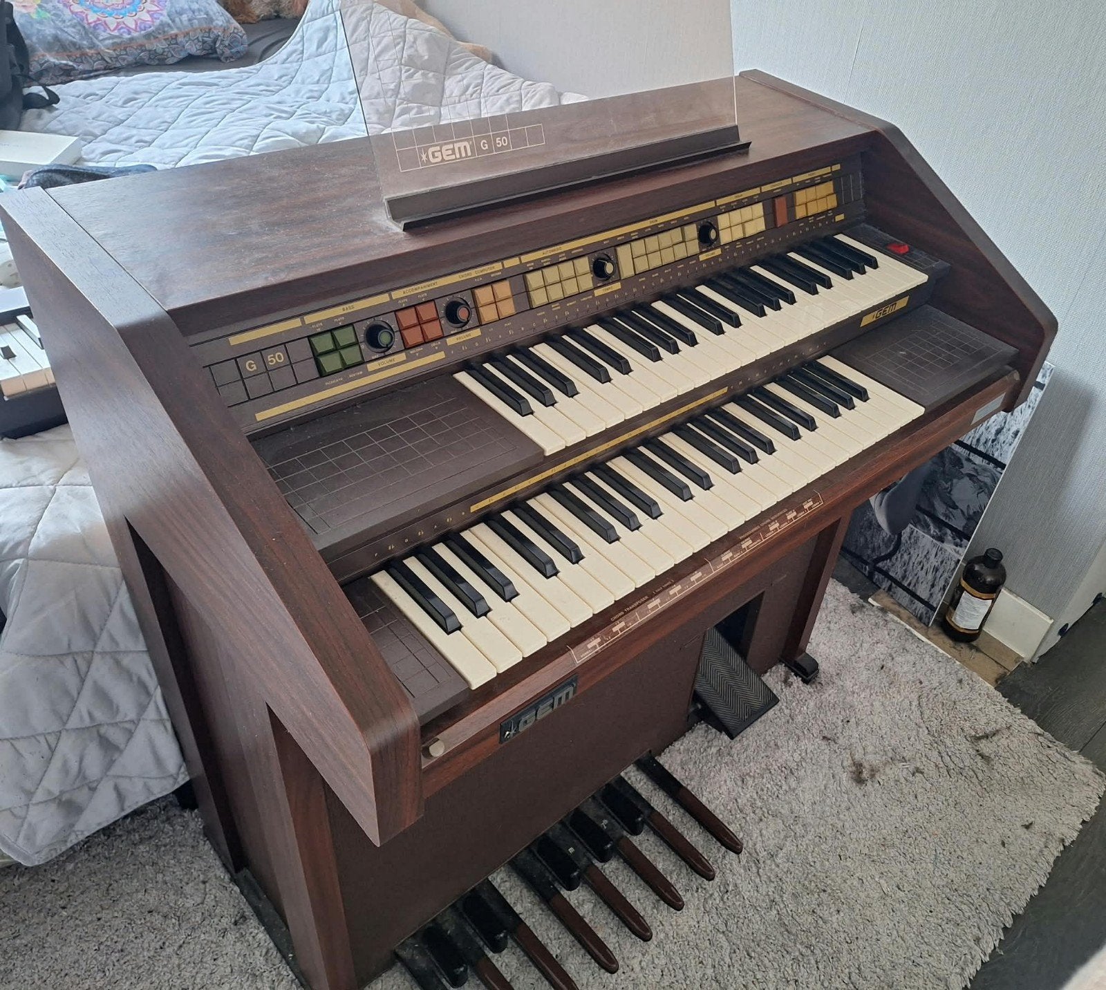 GEM G 50 Orgel - Vintage Elektronisch Orgel, Muziek en Instrumenten, Ophalen, Gebruikt, 2 klavieren, Orgel