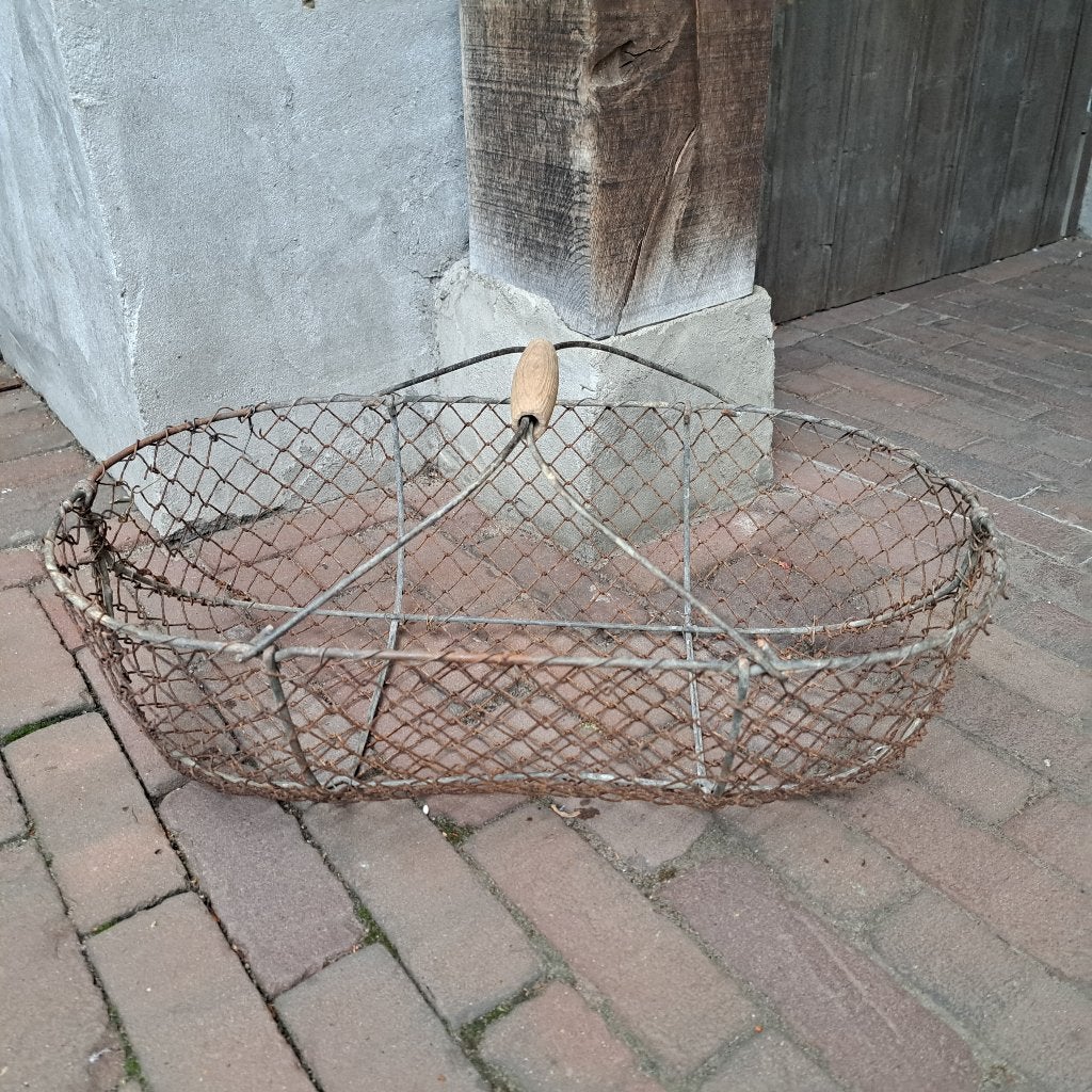Oude Franse draadmand oogstmand plukmand mand *Etage3*, Gebruikt, ., Ophalen of Verzenden, .