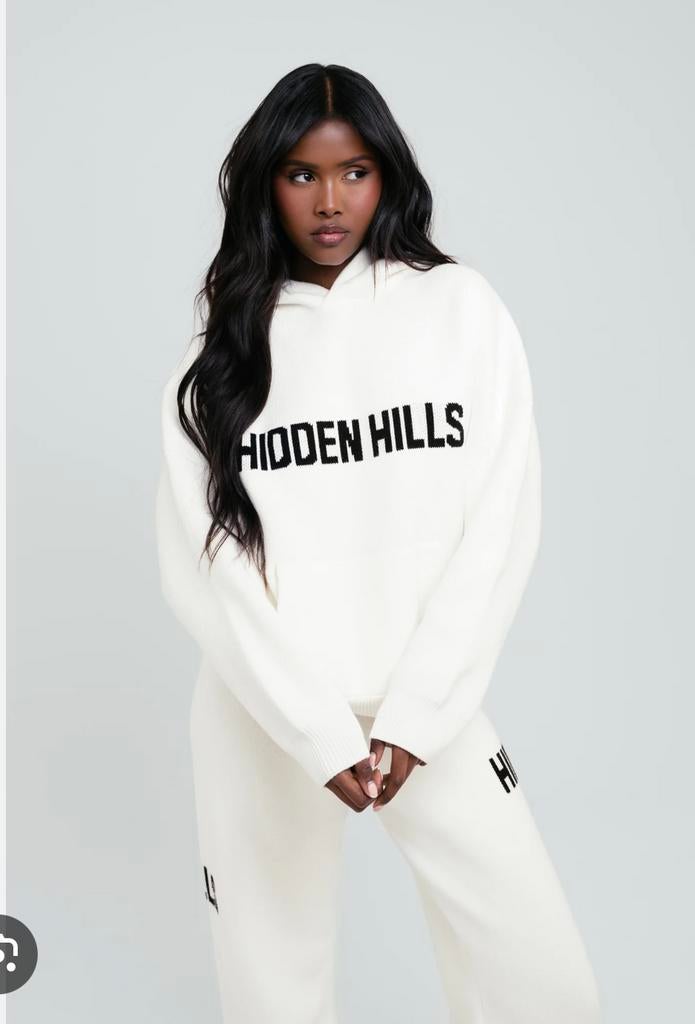 Hidden hils knit hoodie wit, Ophalen of Verzenden, Zo goed als nieuw, Maat 38/40 (M), Wit