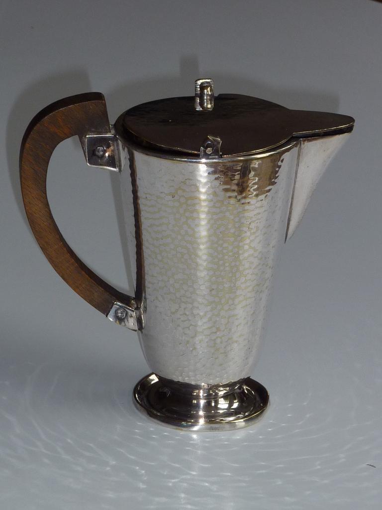 Art Deco verzilverd kannetje, gemerkt DBE Duitsland, 1930, Antiek en Kunst, Antiek | Goud en Zilver, Zilver, Ophalen of Verzenden