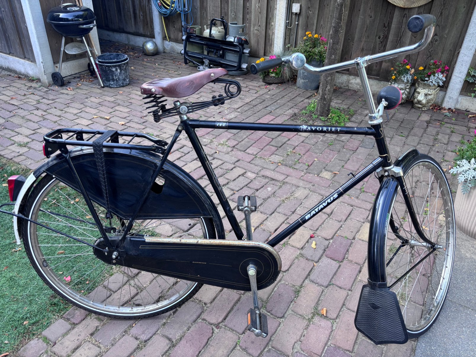 Retro batavus Herenfiets, Fietsen en Brommers, Ophalen, Terugtraprem, Gebruikt, Versnellingen