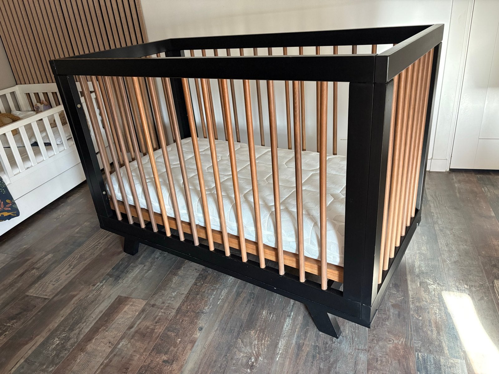 Coming Kids Harper Ledikant met Aerosleep Matras, Ophalen, Zwart, 190 cm of minder, Zo goed als nieuw