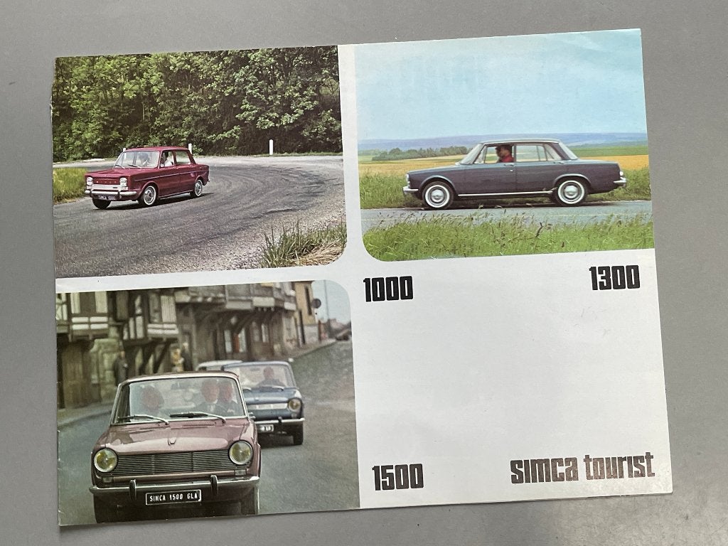 Brochure  Simca 1300 / Simca 1500 tourist (1965), Ophalen of Verzenden, Zo goed als nieuw, Overige merken