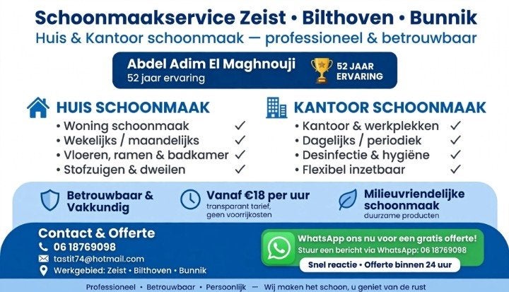 schoonmaak  service zeist