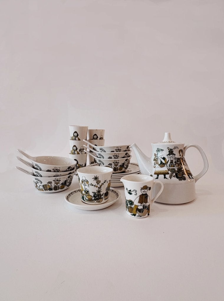 VINTAGE SERVIESSET | FIGGJO FLINT - TURI DESIGN MARKET, Gebruikt, -, -, Ophalen of Verzenden