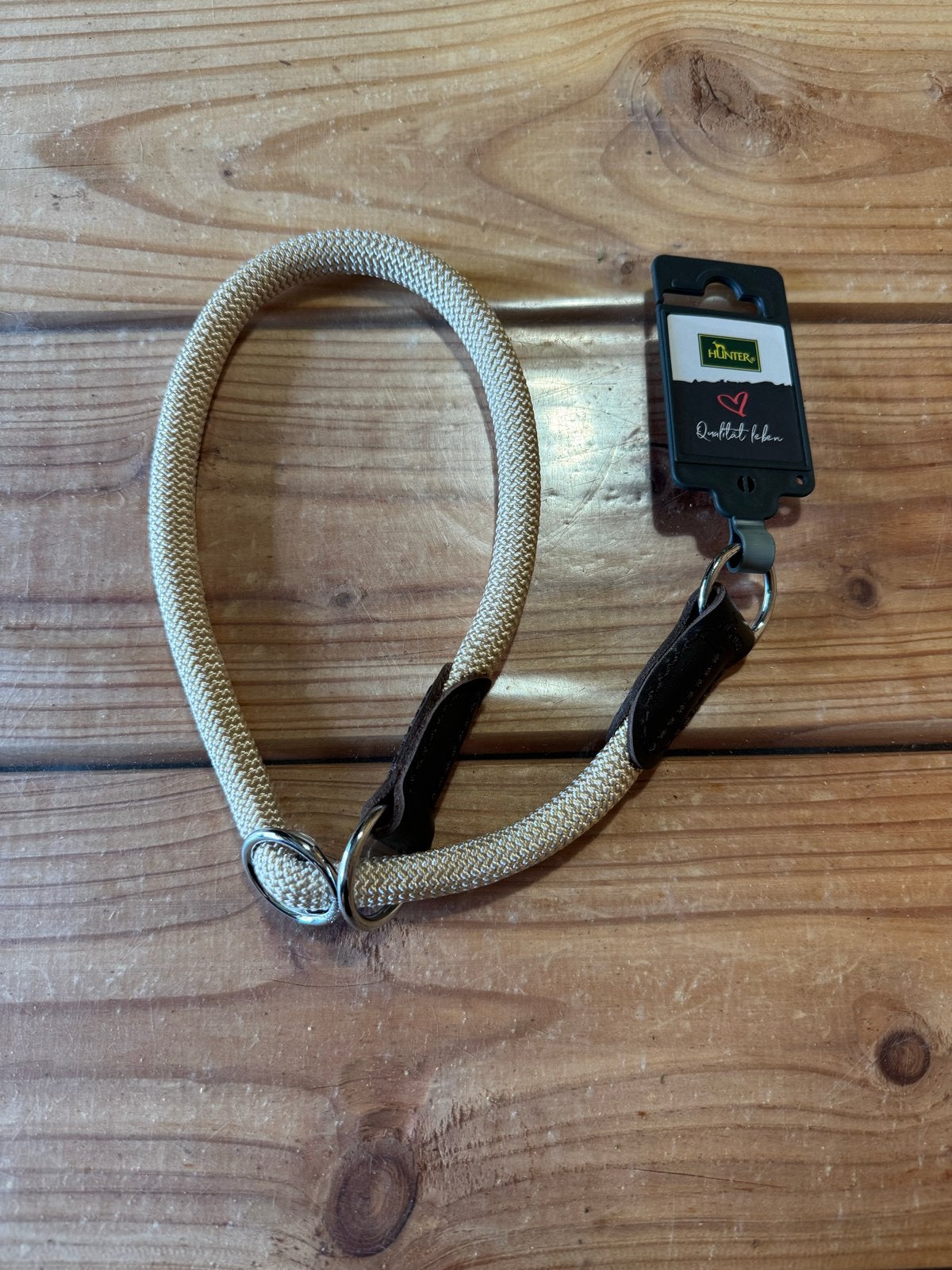 Nieuw! Hunter Sliphalsband Freestyle 10mm beige L-XL 0-60, Dieren en Toebehoren, Ophalen of Verzenden, Nieuw