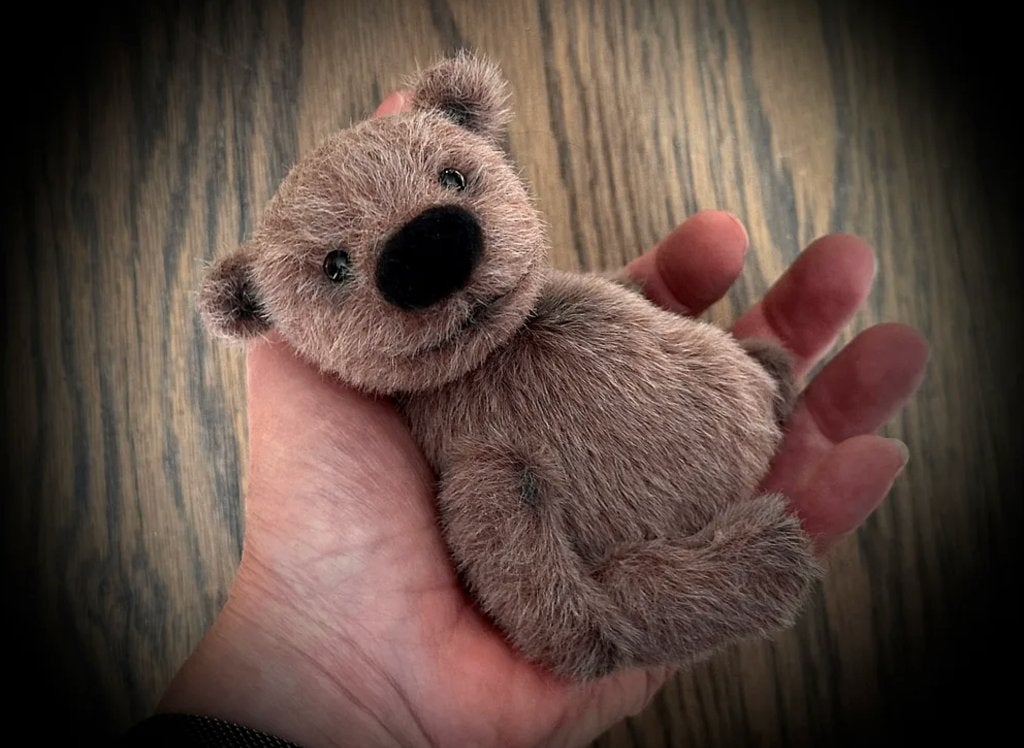 Handgemaakte Teddybeer beweegbaar bear teddy beer pop bruin, Verzenden, Nieuw, Stoffen beer, Overige merken