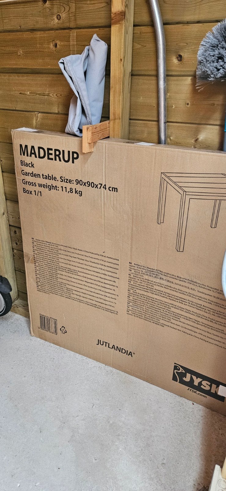 MADERUP Tuin tafel 90x90x74 cm - Zo goed als nieuw, Ophalen, Zo goed als nieuw, Vierkant, Metaal