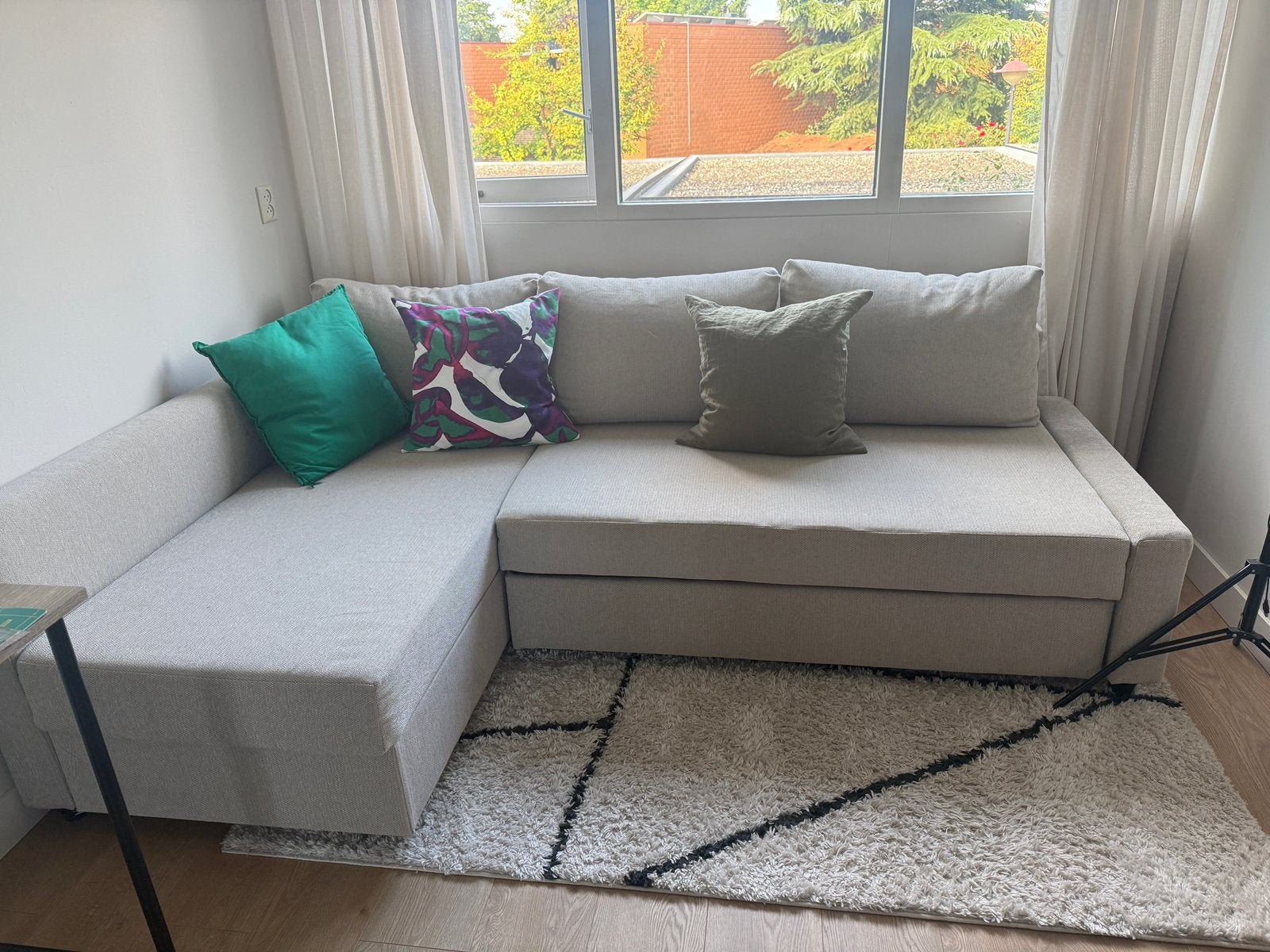 IKEA Friheten slaapbank met opbergruimte, Ophalen, Zo goed als nieuw, Stof