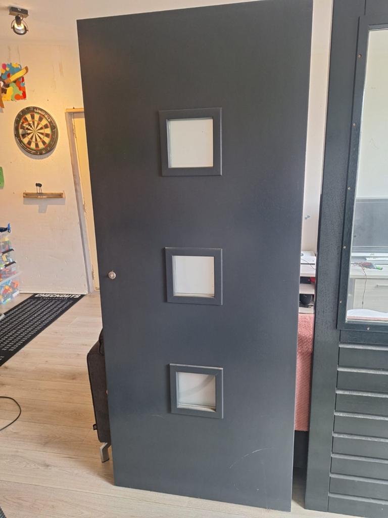 Buitendeuren, voor en achterdeur., Doe-het-zelf en Verbouw, Ophalen, Nieuw, 200 tot 215 cm, Glas