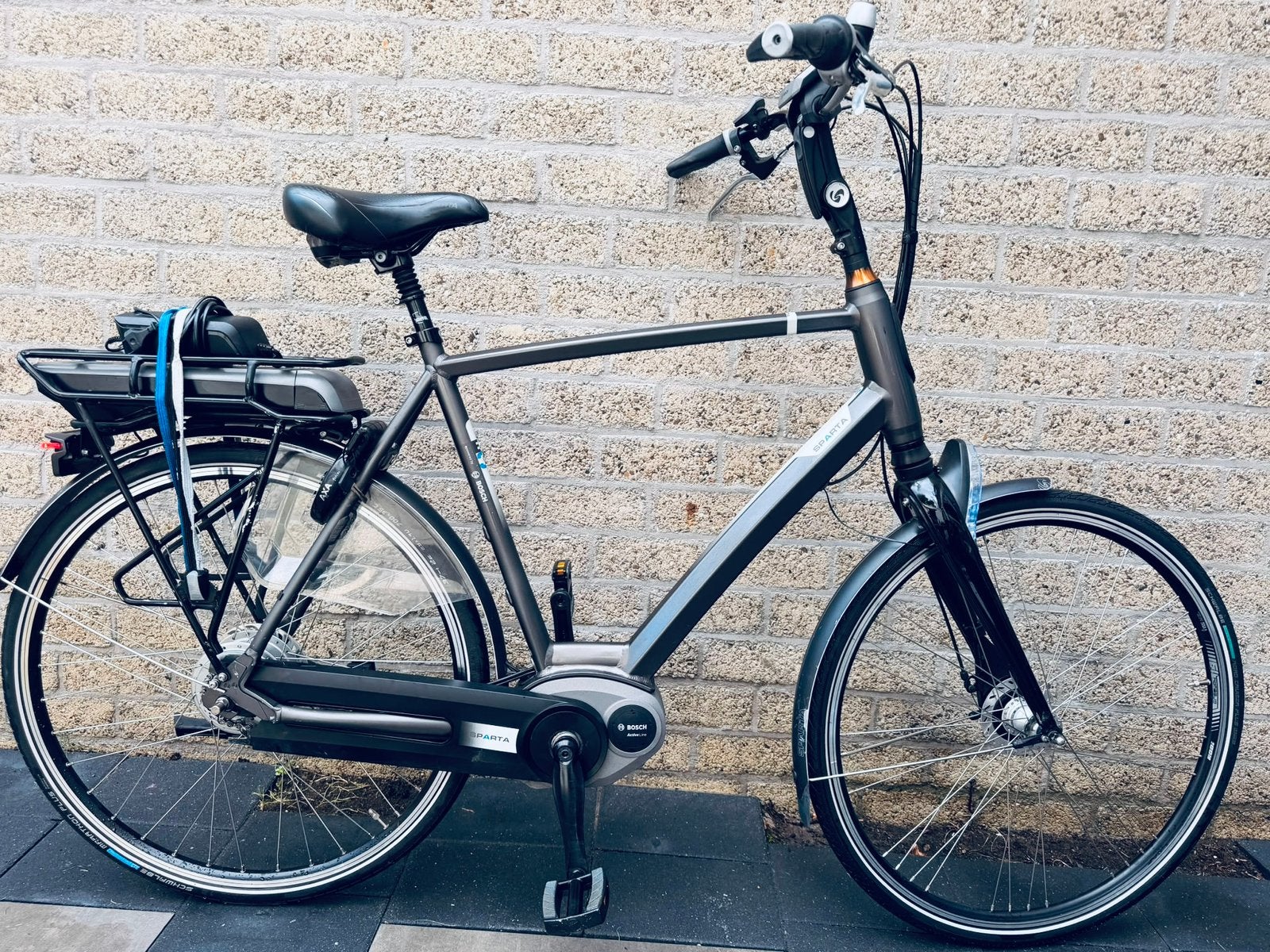 Elektrische Sparta heten fiets Bosch middenmotor 400Wh 61, Ophalen, Sparta, Versnellingen, Zo goed als nieuw