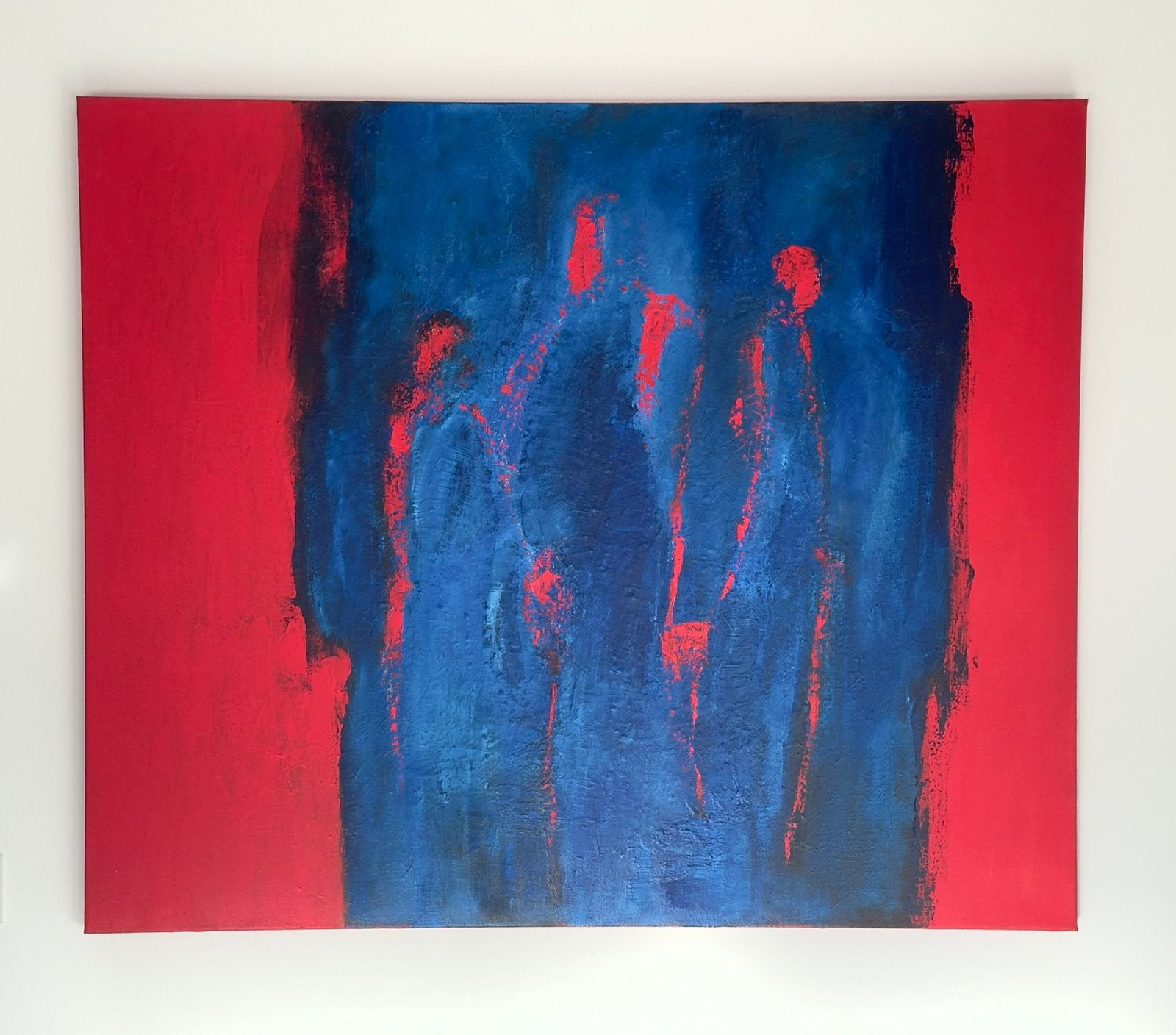 Abstract figuratief schilderij, José van der Varst, 120*100, Ophalen