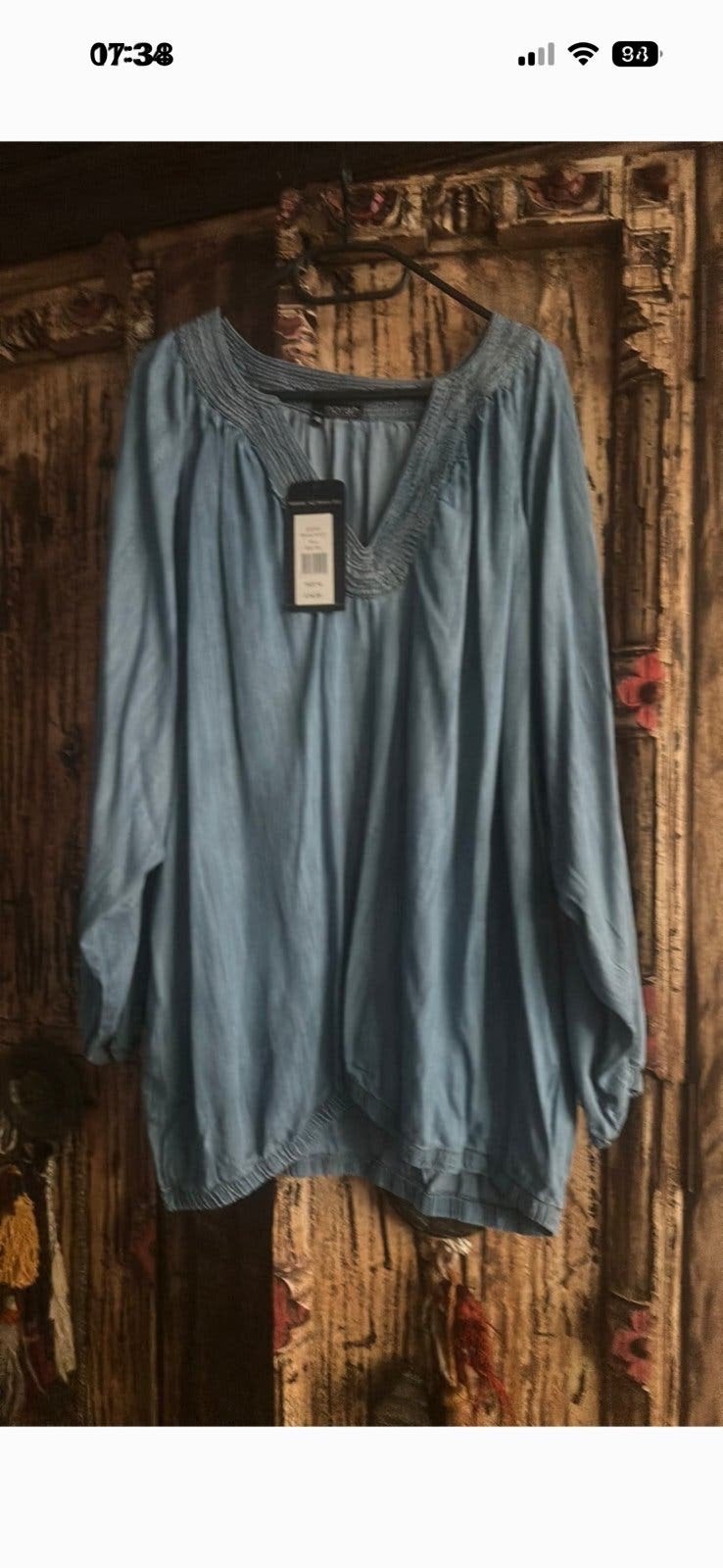 Norah tuniek 48, Ophalen of Verzenden, Zo goed als nieuw, Blauw, Blouse of Tuniek